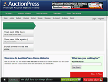 Tablet Screenshot of demo.auctionpress.com